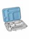LunchBuddy Lunchbox "Bento Five" (blau) mit Personalisierung & Flasche gratis - Herzen