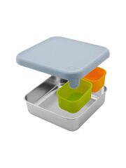 PlanetBox Trailblazer Edelstahl-Sandwichbox mit 2 Silikonbehältern | Cloudy