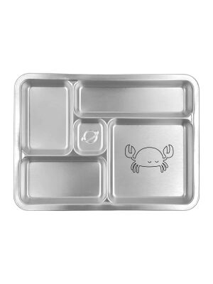 Edelstahl Portionsteller "Tray" mit 4 Fächern | Krabs