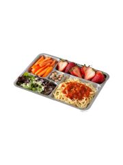 Edelstahl Portionsteller "Tray" mit 4 F&auml;chern | Krabs