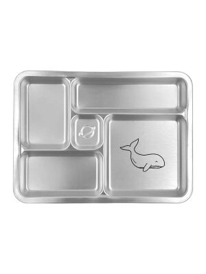 Edelstahl Portionsteller "Tray" mit 4 Fächern | Wal