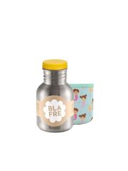 Blafre Edelstahl-Trinkflasche 300 ml mit Kivanta Isolierh&uuml;lle &ndash; Meerjungfrau