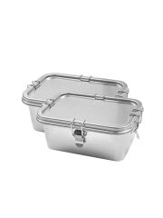 LunchBuddy Sparset Doppeldecker – auslaufsichere Edelstahl Lunchboxen