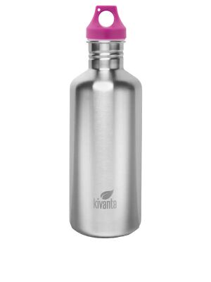 Kivanta 1200 ml Edelstahl Trinkflasche inkl. Loop Cap | Beere