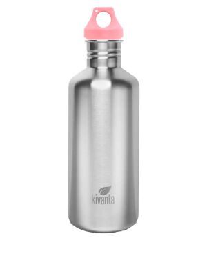 Kivanta 1200 ml Edelstahl Trinkflasche inkl. Loop Cap | Rosa