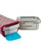 LunchBuddy Edelstahl-Lunchbox "Airtight" Set | Nr. 01 & 02 mit Isolierhülle "Retro Rainbow"