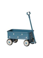 Maileg Bollerwagen für Teddy Baby, Mäuse- & Hasenkinder (blau mit Tupfen)