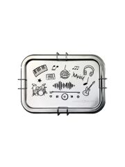 LunchBuddy Lunchbox "Doppeldecker" mit Dichtung - Rockband
