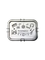 LunchBuddy Lunchbox "Doppeldecker" mit Dichtung - Rockband