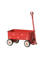 Maileg Bollerwagen für Teddy Baby, Mäuse- & Hasenkinder (rot mit Tupfen)
