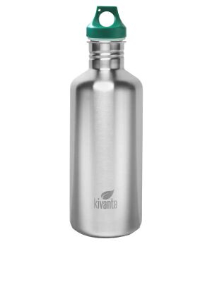 Kivanta 1200 ml Edelstahl Trinkflasche inkl. Loop Cap | Dunkelgrün
