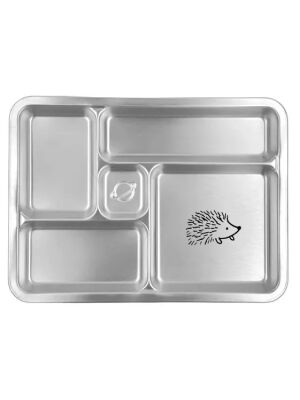 Edelstahl Portionsteller "Tray" mit 4 Fächern | Igel