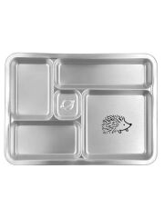 Edelstahl Portionsteller "Tray" mit 4 Fächern | Igel