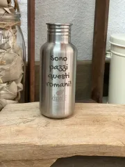 Kivanta 500 ml Edelstahlflasche mit Loop & Namensgravur: Die spinnen, die Römer!