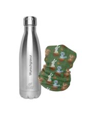 Kivanta 500 ml Isolierflasche mit Gravur &amp; Gratis Fleeceschal | Woodland