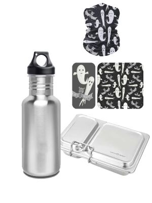LunchBuddy Lunchbox + Flasche inkl. Gravur, Schal & Magnetset gratis | Kleines Gespenst