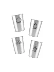 LunchBuddy Edelstahl Becher 300 ml 4er Set - Cottage Christmas
