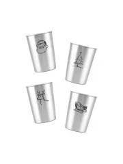LunchBuddy Edelstahl Becher 300 ml 4er Set - Weihnachtsmann