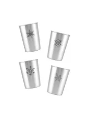 LunchBuddy Edelstahl Becher 300 ml 4er Set - Schneeflocken