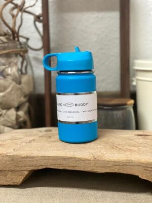 LunchBuddy 350 ml Wide "Kids" Isolierflasche mit Hydro Flask Deckel | Ozeanblau