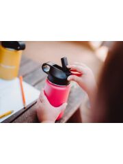 LunchBuddy 350 ml Wide "Kids" Isolierflasche mit Hydro Flask Deckel | Pink