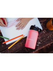 LunchBuddy 350 ml Wide "Kids" Isolierflasche mit Hydro Flask Deckel | Pink