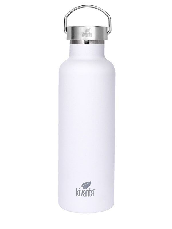 Kivanta 700 ml isolierte Edelstahl Trinkflasche - Weiß