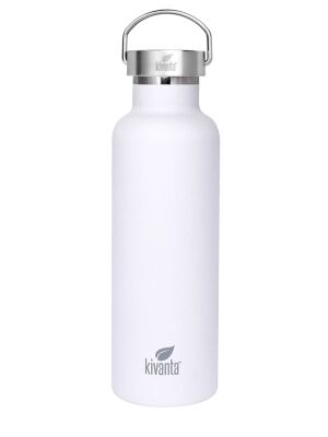 Kivanta 700 ml isolierte Edelstahl Trinkflasche - Weiß