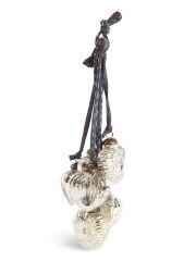 Weihnachtsdekoraktion silberne Herzen (6 Stk.) - Fairtrade von nkuku