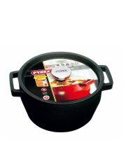 Pyrex - Runde Kasserolle Ø 24 cm - 3,6 Liter (dunkelgrau)