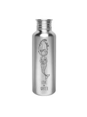 Kivanta 750 ml Edelstahl Trinkflasche (ohne Deckel) | LOVE WATER (Meerjungfrau)
