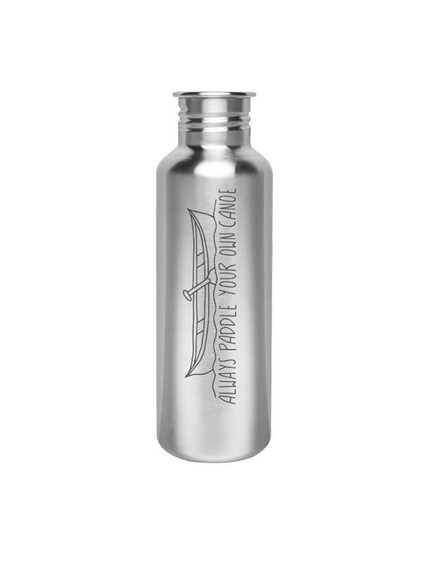 Kivanta 750 ml Edelstahl Trinkflasche LOVE WATER Edition (ohne Deckel) - Kanu