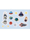Kivanta Sticker-Set für Brotdose & Co -  "LOVE SPACE"