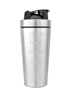 Kivanta Fitness Shaker aus Edelstahl - 750 ml - für Protein- oder Eiweißshakes etc.