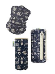 Kivanta Schulset-Accessoires: Isolierhülle + Mäppchen + Verschluss "Surf"
