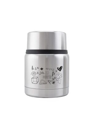 Kivanta Edelstahl Isolierbehälter 350 ml mit Becher | LOVE MATH (Mathe)