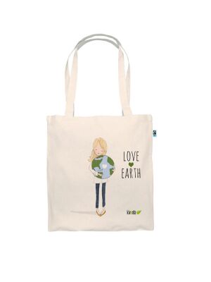 Kivanta Tragetasche aus Baumwolle - Love Earth