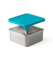 PlanetBox Big Square Dipper (Launch &amp; Shuttle) mit Silikondeckel - Teal