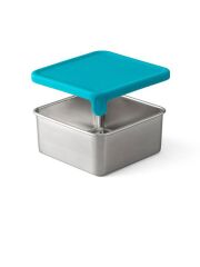 PlanetBox Big Square Dipper (Launch & Shuttle) mit Silikondeckel - Teal