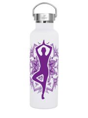 Kivanta 700 ml isolierte Edelstahl Trinkflasche - Wei�/ Lila Yoga Edition