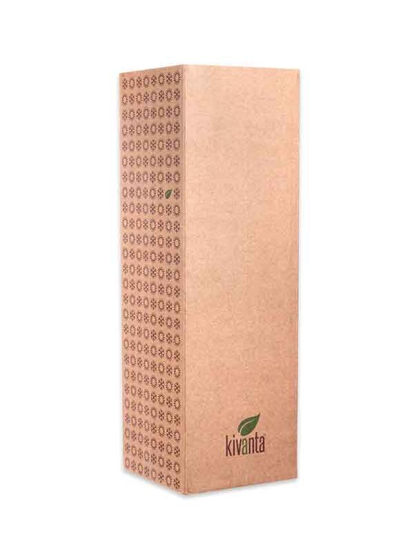 Kivanta 700 ml isolierte Edelstahl Trinkflasche - Weiß/ Mint Yoga Edition