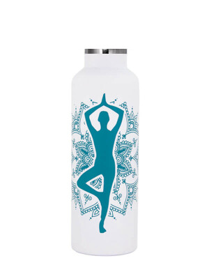 Kivanta 700 ml isolierte Edelstahl Trinkflasche - Yoga...