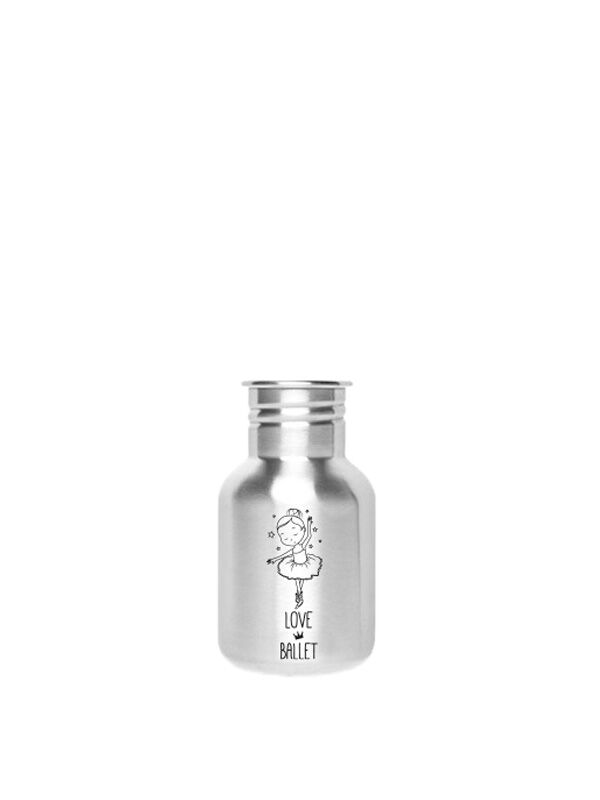 Kivanta 350 ml Edelstahl Trinkflasche LOVE BALLETT Edition (ohne Deckel)