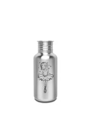 Kivanta 500 ml Edelstahl Trinkflasche (ohne Deckel) | Ballett (große Ballerina)