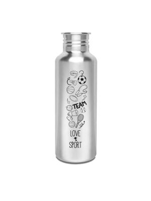 Kivanta 750 ml Edelstahl Trinkflasche (ohne Deckel) | LOVE SPORTS (Ballsport)