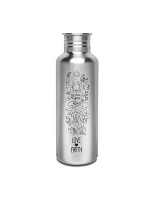 Kivanta 750 ml Edelstahl Trinkflasche LOVE EARTH Edition...