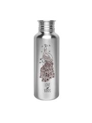 Kivanta 750 ml Edelstahl Trinkflasche LOVE BIRDS Edition / Pfau (ohne Deckel)