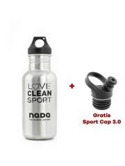 Kivanta 500 ml Edelstahl Trinkflasche + Loop in der &quot;NADA&quot; Sonderedition + GRATIS Sport Cap 3.0