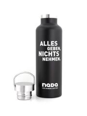 Kivanta 700 ml isolierte Edelstahl Trinkflasche in der &quot;NADA&quot; Sonderedition + GRATIS Sport Cap 3.0