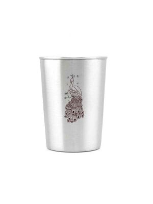 LunchBuddy Edelstahl Trinkbecher 300 ml | LOVE BIRDS (Pfau)
